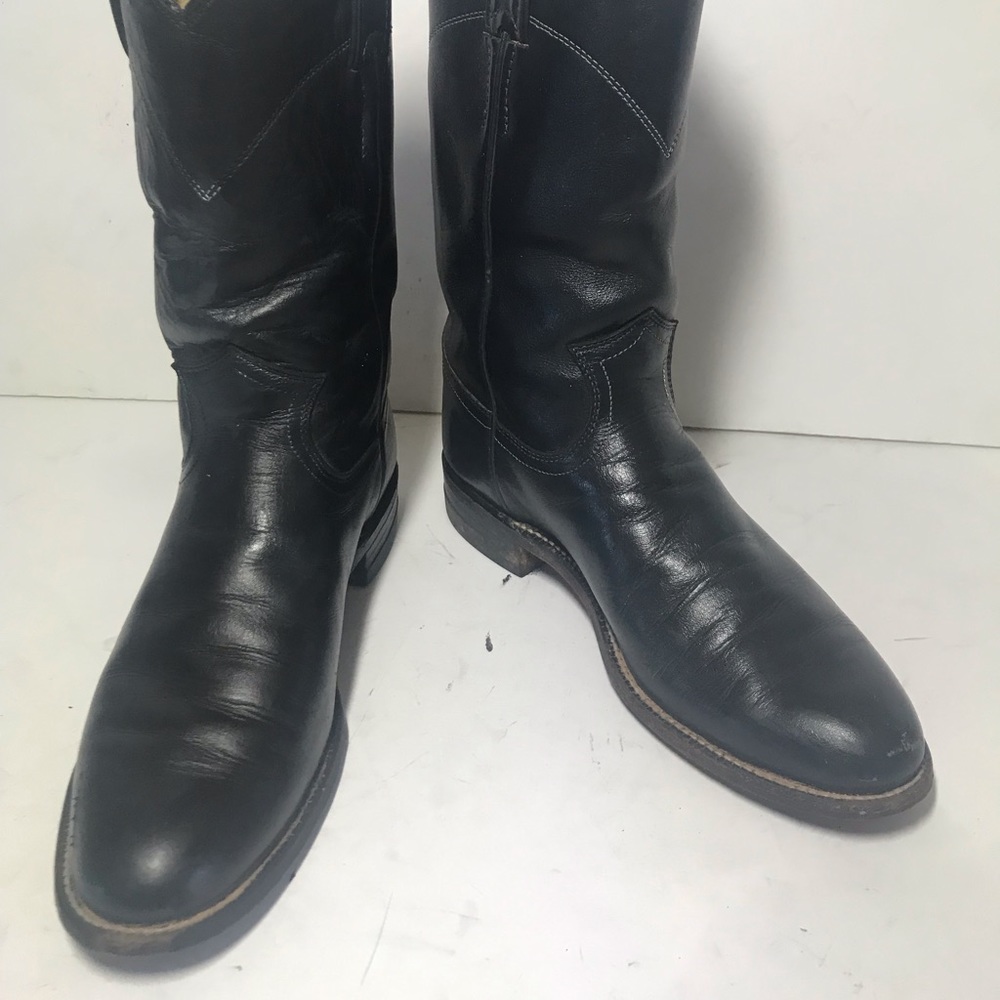 Justin Black Roper Boots sz 6A